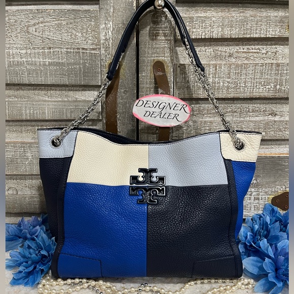 Tory Burch Handbags - Authentic TORY BURCH Britten Patchwork Tote RARE!! 💎💎💎